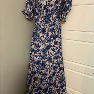 SHEIN Blue Floral Maxi Dress